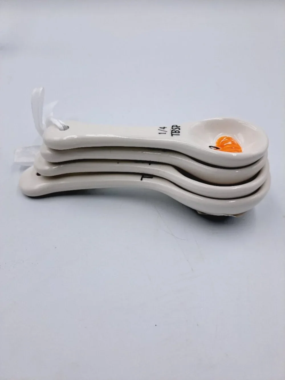 Thanksgiving Fall Rustic Farmhouse Kitchen Pumpkin Spice Ceramic Measuring Spoon